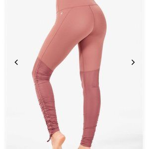 EUC - Size XL - Fabletics Cashel PureLuxe Foldover Leggings in Dark Rouge